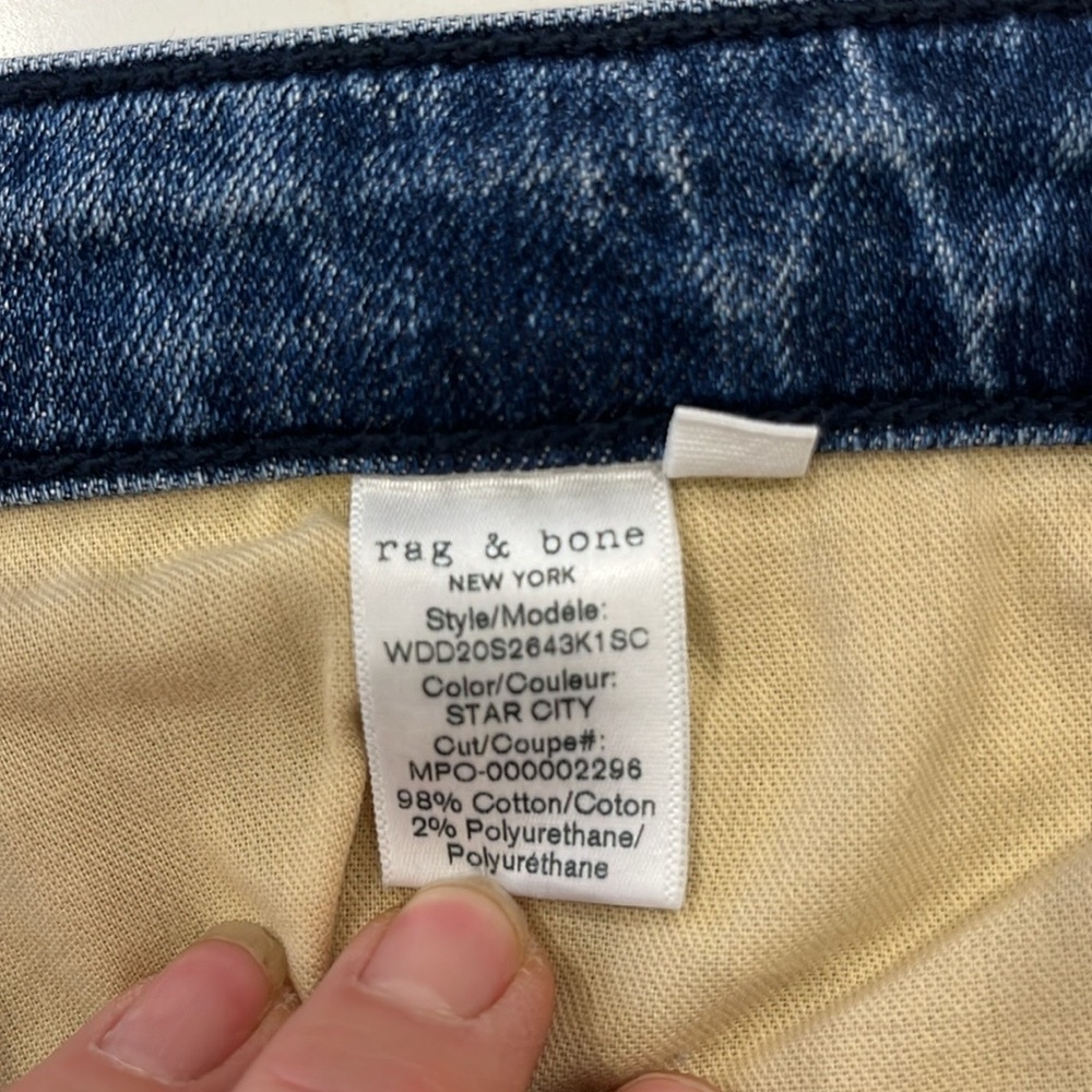 VGUC rag & bone dre low-rise slim boyfriend jeans in colour Star City - Picture 14 of 16